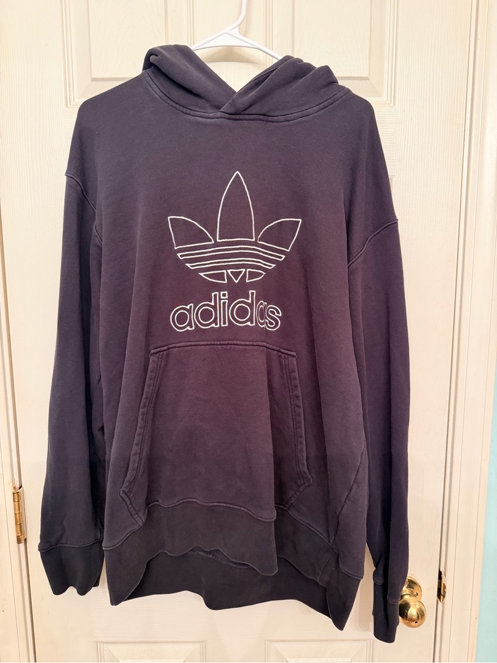 Adidas Pullover Hoodie in Washed Black